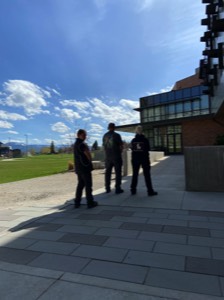 K9 Handlers headed to class